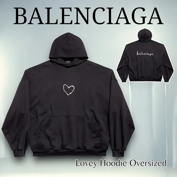 バレンシアガ Lovey Hoodie Oversized コットン パーカー 739024TQVV99034