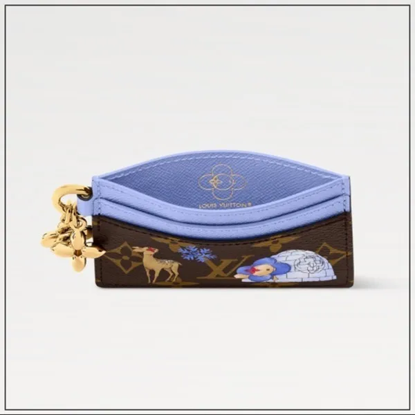 《限定！遊び心あるイラスト☆》ルイヴィトン カードケース コピー ポルト カルト･LV チャーム M15324