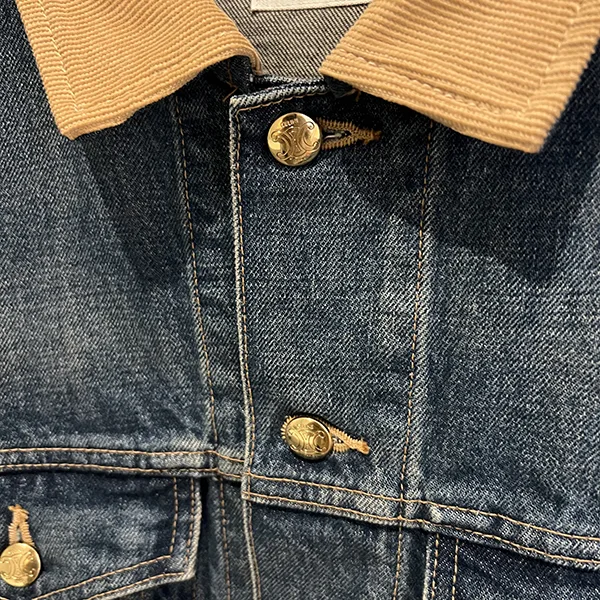 お洒落[N級品]◆【セリーヌ】デニムジャケット コピー ロゴ刺繍 早い者勝ち！2Q493365M.07DU
