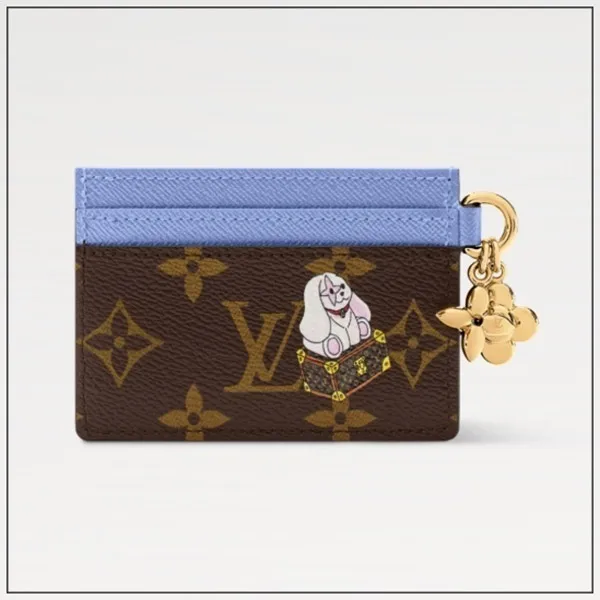 《限定！遊び心あるイラスト☆》ルイヴィトン カードケース コピー ポルト カルト･LV チャーム M15324