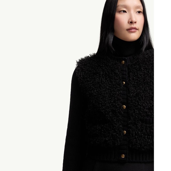 モンクレール コピー パッド入りウール＆テディカーディガン カーディガン c25103102