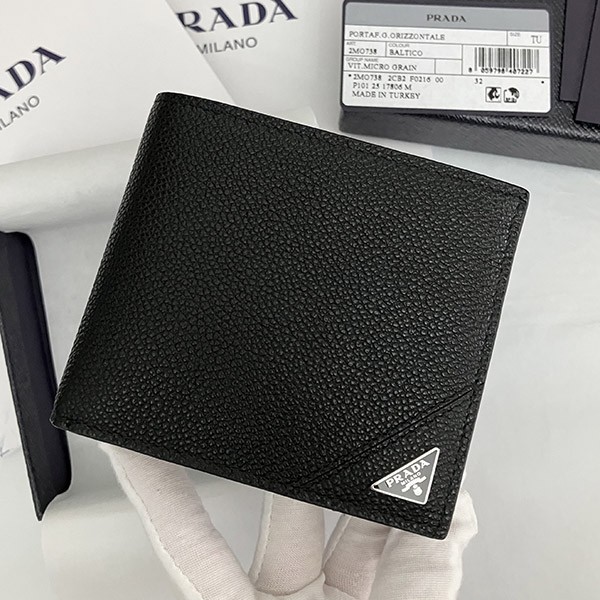 【プラダ】大人気！ Bifold Wallet 二つ折り財布 コピー Triangle Logo 2MO738_2CB2