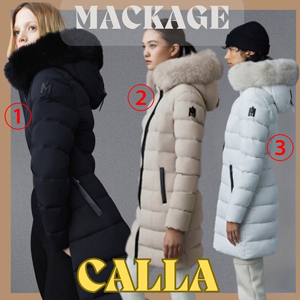 お洒落に★雑誌掲載！大人気フォックスファー付きダウン★マッカージュ コピー★CALLA c25103101