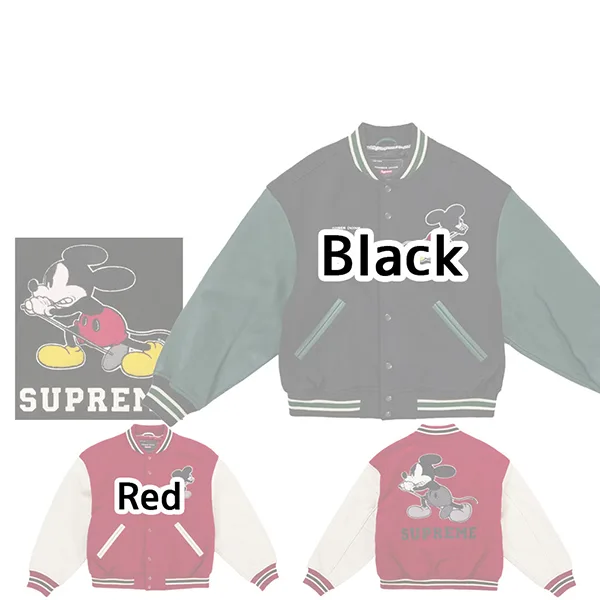 【シュプリーム x NUMBER (N)INE】Mickey Mouse バーシティジャケット sp11251