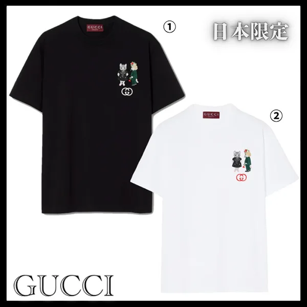 絶対に欲しいグッチ ヒグチユウコ 偽物 コットン Tシャツ 日本限定 855021 XJHTN
