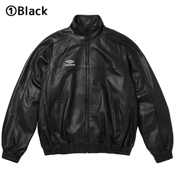 新作登場☆[N級]シュプリーム x Umbro ラムスキンレザー トラックジャケット w25103102