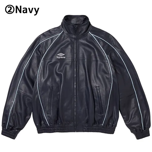 新作登場☆[N級]シュプリーム x Umbro ラムスキンレザー トラックジャケット w25103102