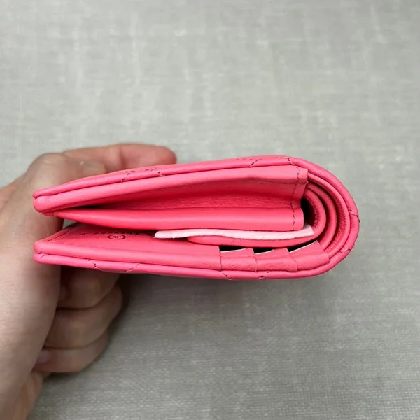 超レア_星ロゴ_シャネル 二つ折り財布 ブルー_ラム cc11263