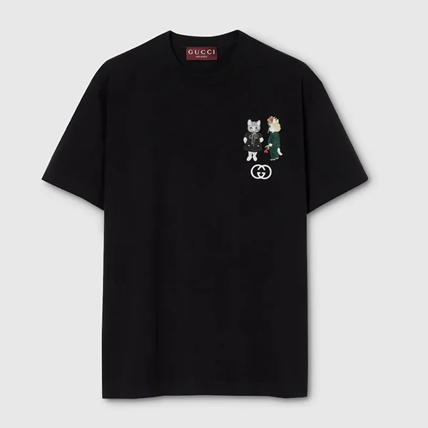 絶対に欲しいグッチ ヒグチユウコ 偽物 コットン Tシャツ 日本限定 855021 XJHTN