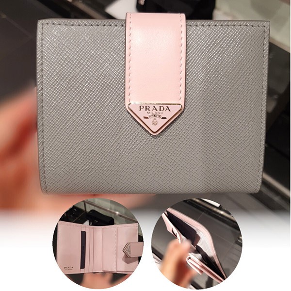 セール新作！プラダ☆SAFFIANO TABレザーコンパクト財布 コピー☆1MV2041