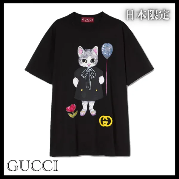 即発グッチ ヒグチユウコ  コピー ジャージー Tシャツ 日本限定 837959 XJHTO 1043