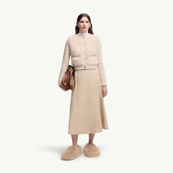 モンクレール コピー パッド入りウール＆テディカーディガン カーディガン c25103102