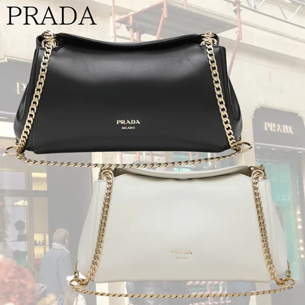 [N級品]入手困難品！プラダ☆レザーショルダーバッグ☆1BD395COO2DX8