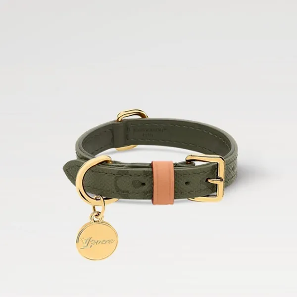 【個性ヒカル☆】ルイヴィトン 偽物 LV ドッグ カラー XS（首輪：小型犬 ）GI1489
