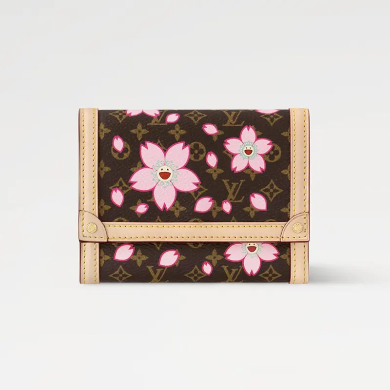 お洒落[N級品]◆【村上隆◆】ルイヴィトン 折りたたみ財布 ポルトフォイユ 桜 M13427