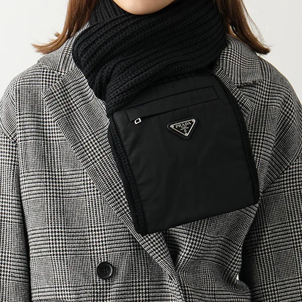 プラダ マフラー コピー Re Nylon ウール 三角ロゴ UMS354 1WTO