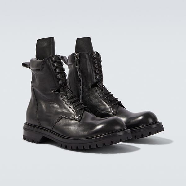 ギフト人気◆【リックオウエンス コピー】Leather combat ブーツ rck251212