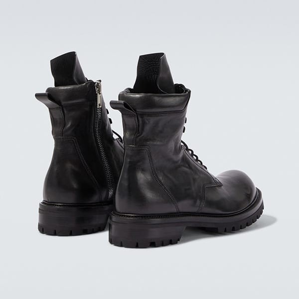 ギフト人気◆【リックオウエンス コピー】Leather combat ブーツ rck251212
