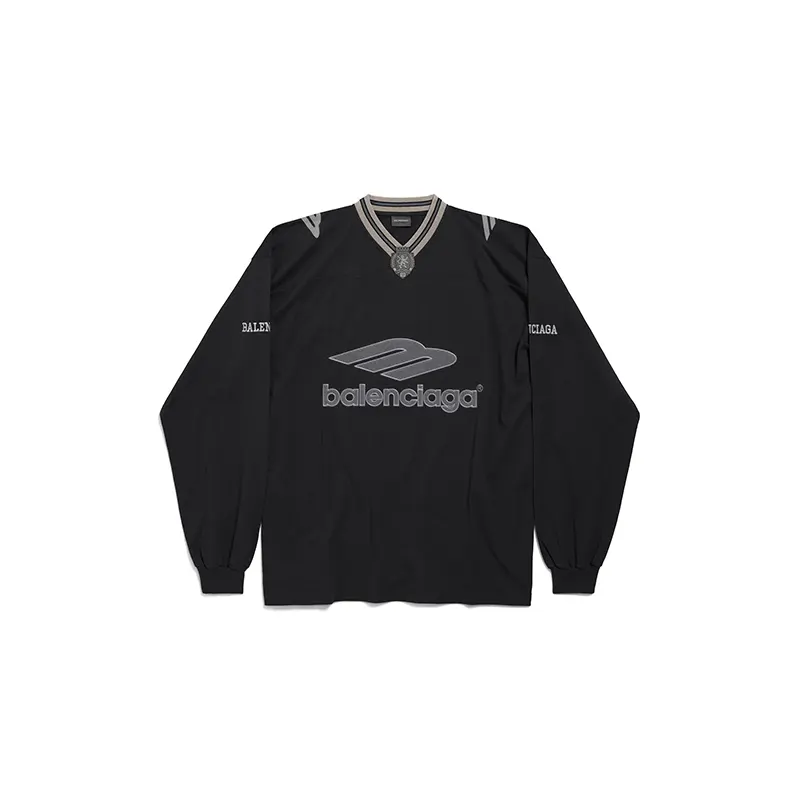バレンシアガ 3B Football ロングスリーブ Vネック Tシャツ 2色 bl514655