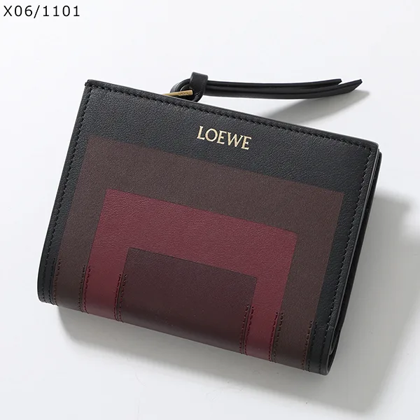 大特価★ロエベ × Albers コピー 二つ折り財布 レザー ロゴ C643NCW