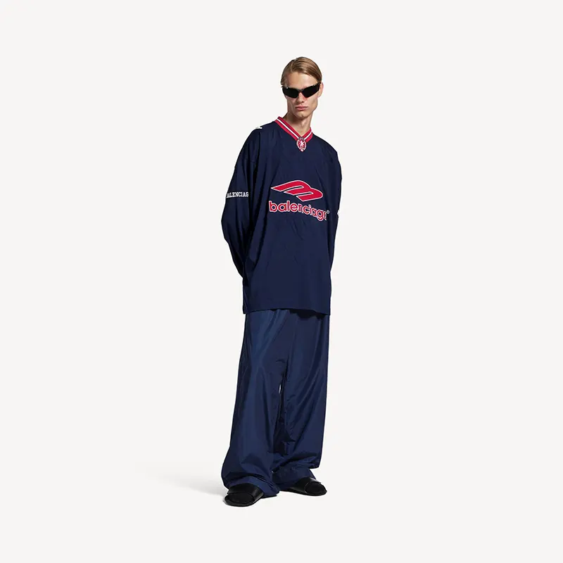 バレンシアガ 3B Football ロングスリーブ Vネック Tシャツ 2色 bl514655