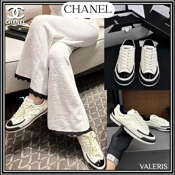 ＊オシャレ＊【シャネル】大人可愛い ロゴ スニーカー G46873 B22450 U4591