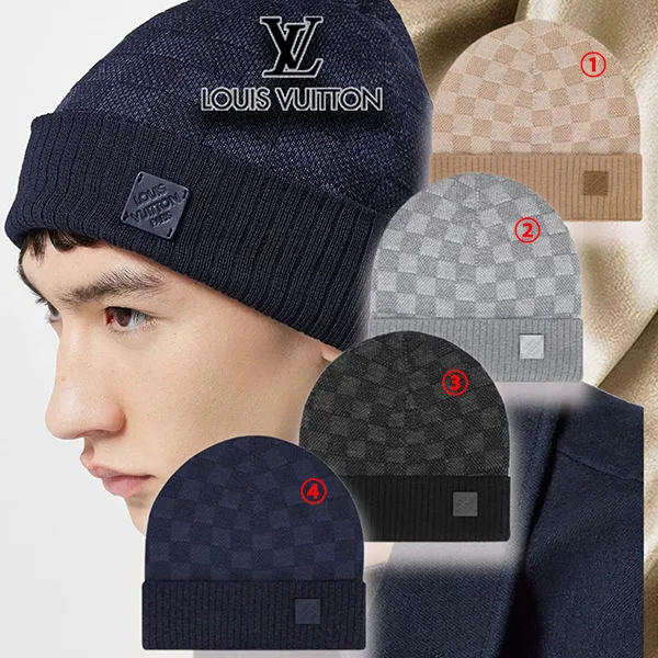 ルイヴィトン LV ビーニー 帽子 ネオ プティ ダミエ レディース M7798