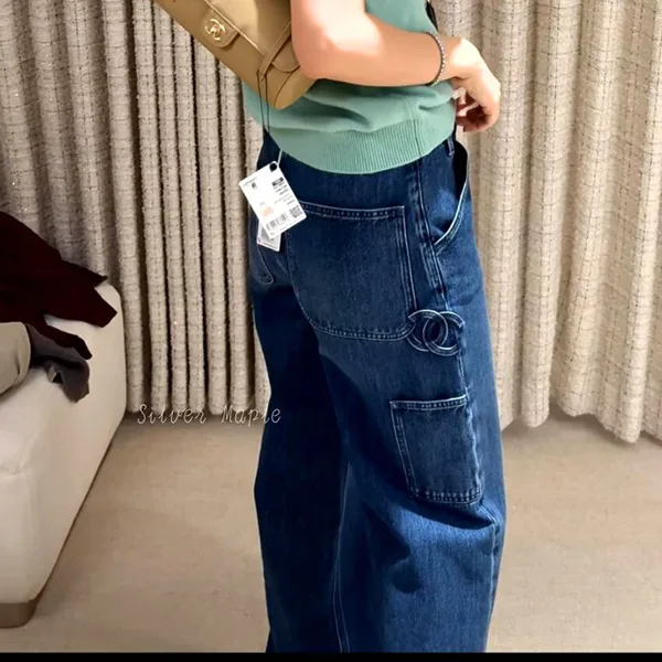 大人気定番☆[N級品]ジェニー着用★【シャネル】デニムパンツ CCロゴ P81258 V73941