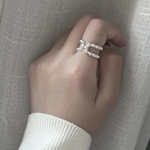【ポコポコが可愛い♪】エルメス アレアのアンカーチェーン II リング 偽物 H126636B