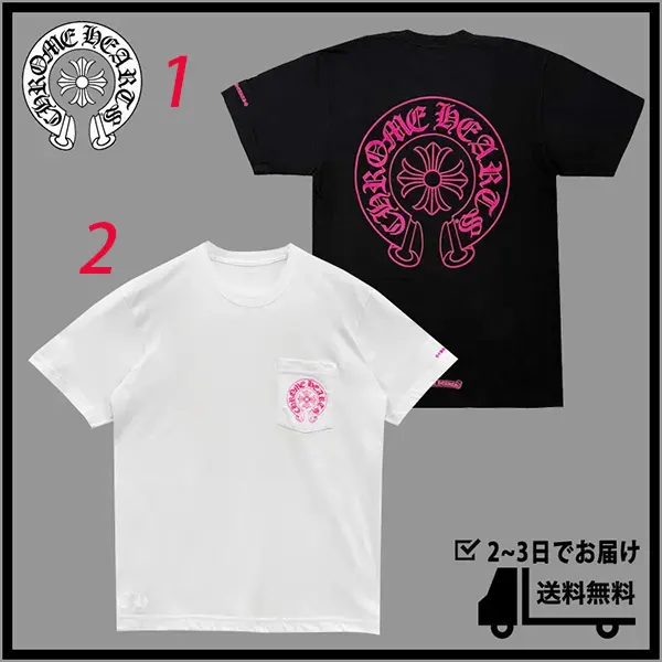 クロムハーツ CH ピンク ホースシュー Tシャツ w26030601