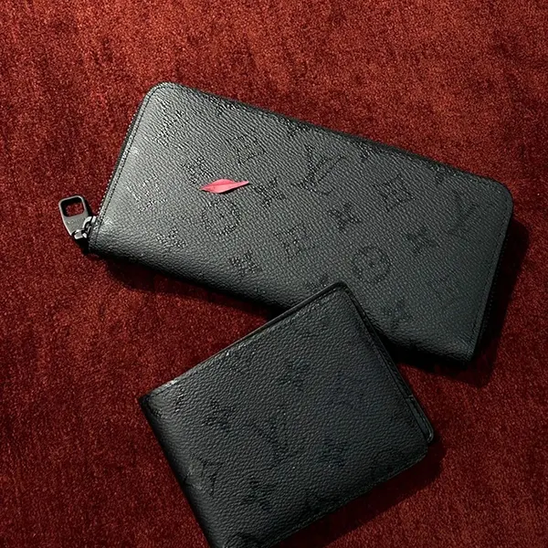 ルイヴィトン オールブラック 長財布 コピー M28048