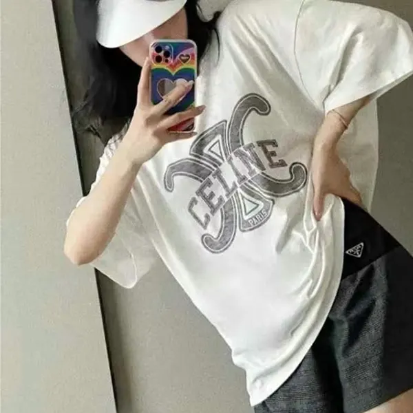 セリーヌ ルーズ Tシャツ コピー コットンジャージー RX0BO671Q