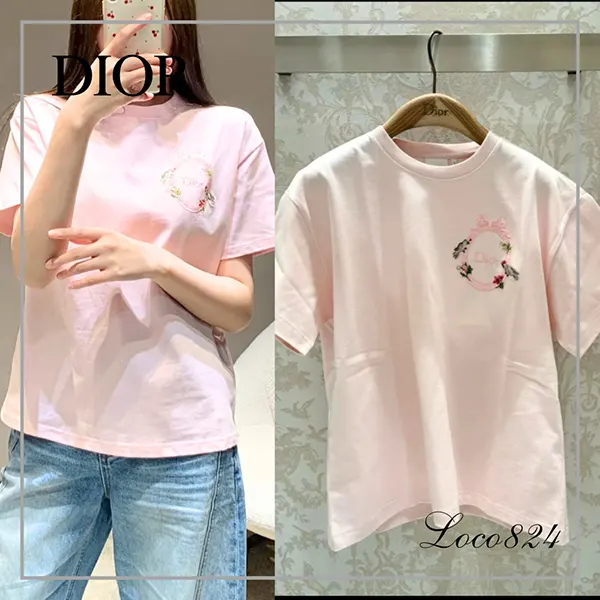 ディオール オーバーサイズ クロップド Tシャツ 623T12A4269_X4840