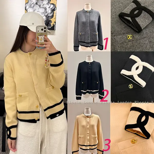 シャネル CCロゴが可愛い ターンロック カーディガン P82363