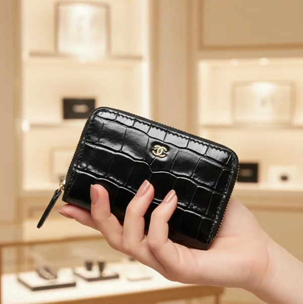 長く愛せる名品♪ シャネル クロコ カードコインケース 偽物 AP5189 B23786 94305