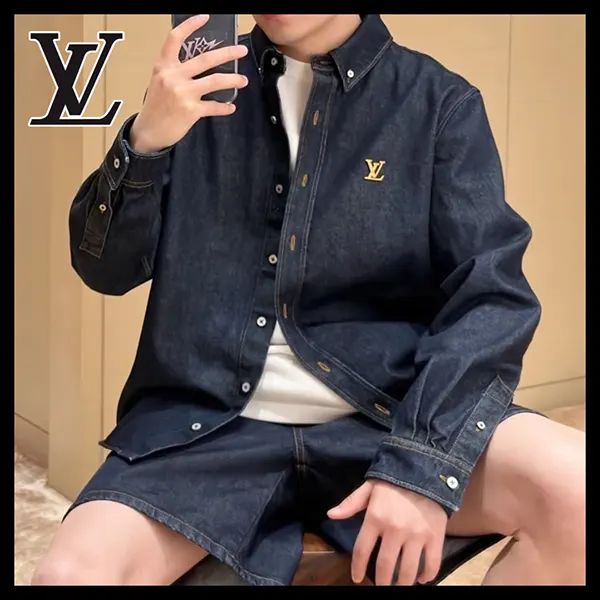 ルイヴィトン デニムシャツ スーパーコピー 長袖 1AK7CM