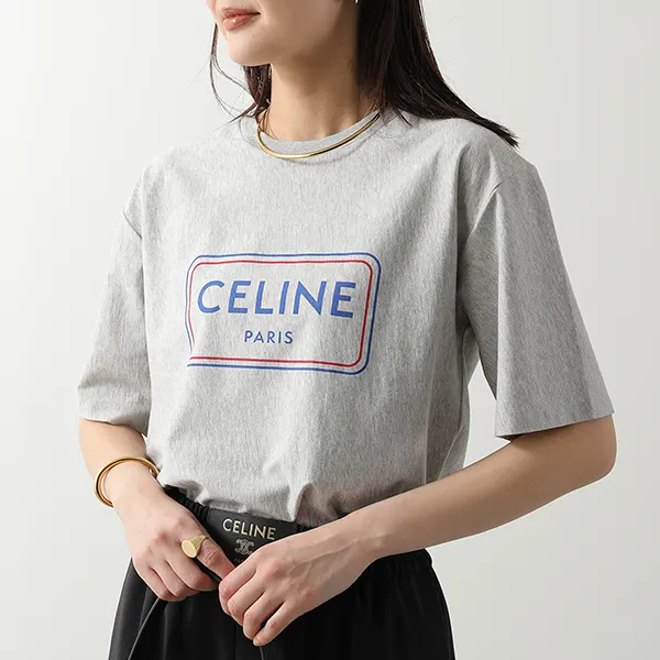セリーヌ 半袖 Tシャツ ロゴ クルーネック RX0IA507Z