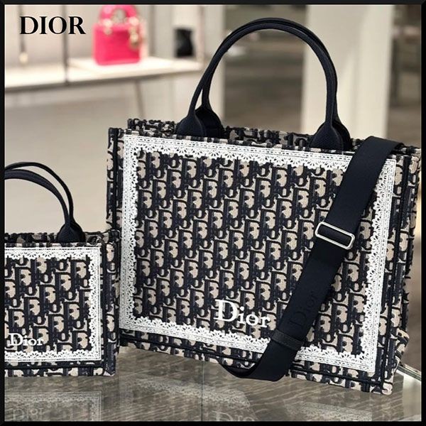 ★NEW BOOK TOTE★【ディオール ブックトート】ミディアム オブリーク&レース コピー M1354PEHT_M928