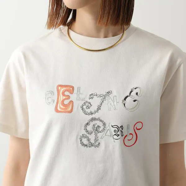 使い勝手の上手☆セリーヌ 半袖 Tシャツ コピー ロゴ クルーネック RX0IE1242