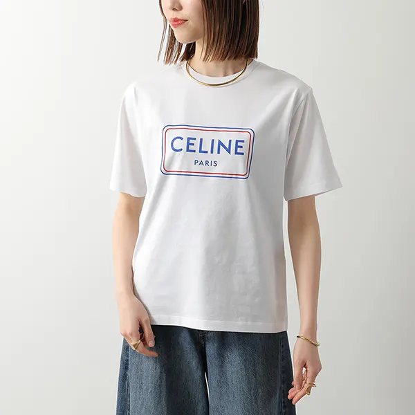 セリーヌ 半袖 Tシャツ ロゴ クルーネック RX0IA507Z