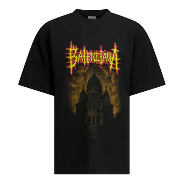 バレンシアガ オーバーサイズ グラフィック Tシャツ 764235TUVE4