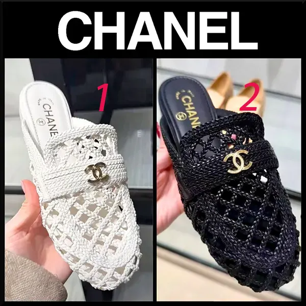 シャネル ミュール ラムスキンCCレザー G47122-B23359-U7102