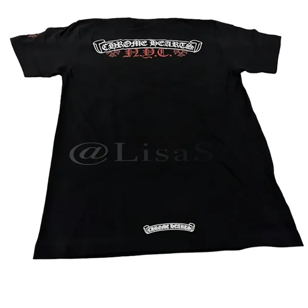 【レア品入荷】クロムハーツ NYC ブラック/レッド ロゴ Tシャツ ch2606083