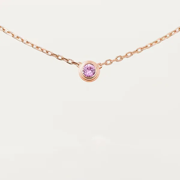 【カルティエ】dAmour ネックレス ピンク サファイア 偽物 rose gold B7218400