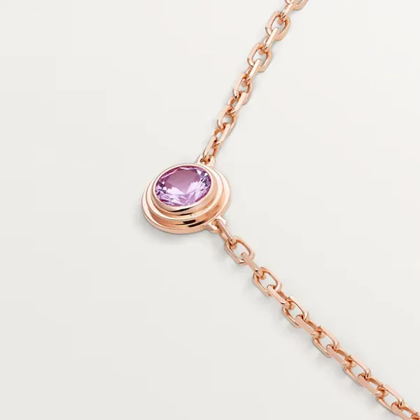 【カルティエ】dAmour ネックレス ピンク サファイア 偽物 rose gold B7218400