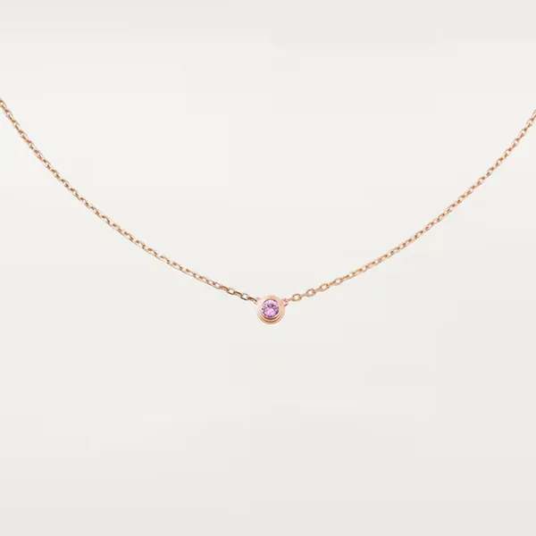 【カルティエ】dAmour ネックレス ピンク サファイア 偽物 rose gold B7218400