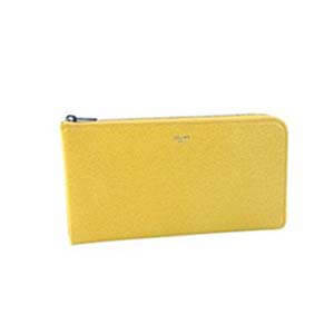 セリーヌ 2015年春夏新作 コインケース付L字ファスナー長財布 イエロー(FLUO YELLOW)