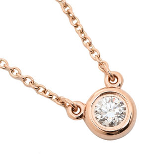 ティファニー ネックレス TIFFANY&Co. 28274564 ダイヤモンド バイザヤード 0.17ct 16IN 18R ペンダント ローズゴールド