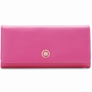 ロエベコピー 財布 サイフ さいふ ロゴ付きフラップ長財布 11830F11 0001 7170 ピンク