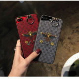 グッチ gucci iphone x/8ケース ブランド アイフォン 7/7 plusケース オシャレ刺繍ミツバチ iphone 6s/6s plusカバー ファッションセレプ愛用